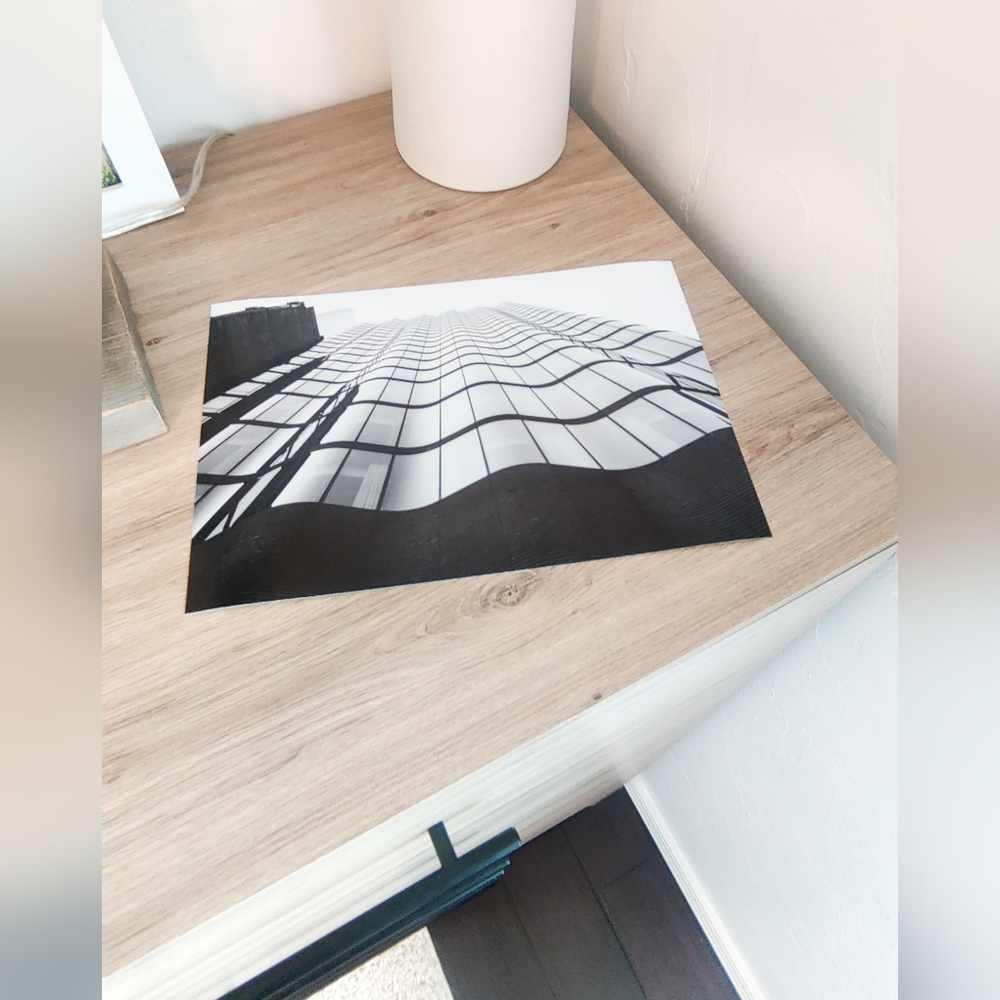 🖤 Sleek Shadows - 8x12 Photo Print | Black and White || modern office wall art